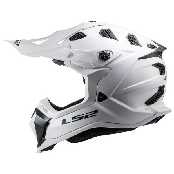 solid white motocross helmet