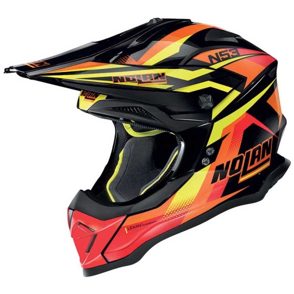 Casco LS2 Fast Roar nero rosso motocross