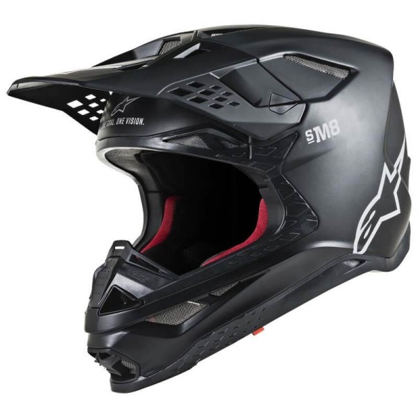 Casque Motocross Alpinestars S-M8 Solid Black Matte