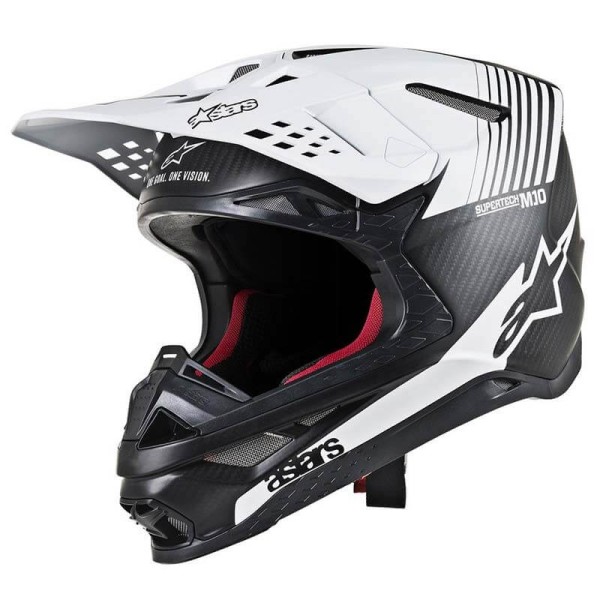 Motocross Helmet Alpinestars S-M10 Dyno Black White