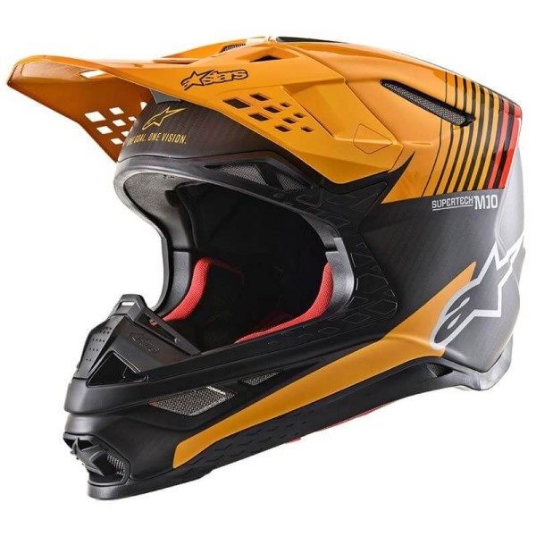 Motocross Helm Alpinestars S-M10 Dyno Black Orange