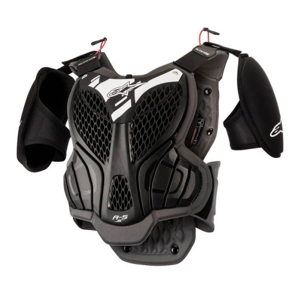 Chest Roost Protective Motocross Alpinestars A-5S Youth Black Grey