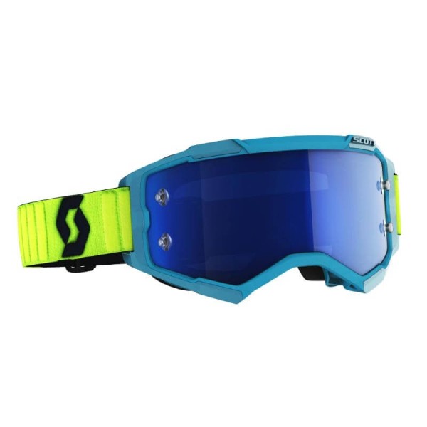 Motocross goggles Scott Fury MX Enduro blue yellow fluo