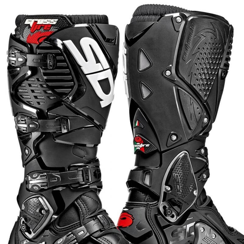 black motocross boots