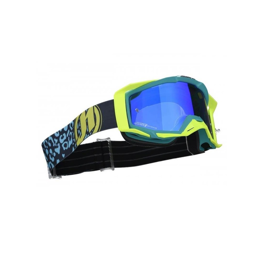 Occhialini motocross Just1 Iris Leopard blue