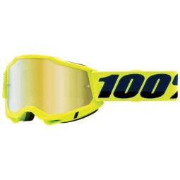 100% 50014-00041 maschera motocross accuri 2 arancio lente specchio rosso