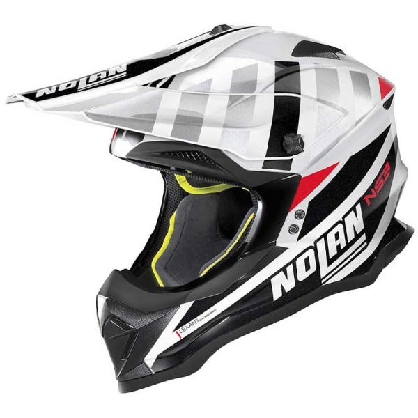 Nolan N53 Cliffjumper weiss schwarz Motocross-Helm