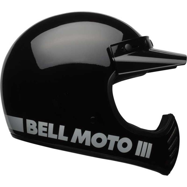Casco de Motocross Vintage BELL HELMETS Moto 3 Nero