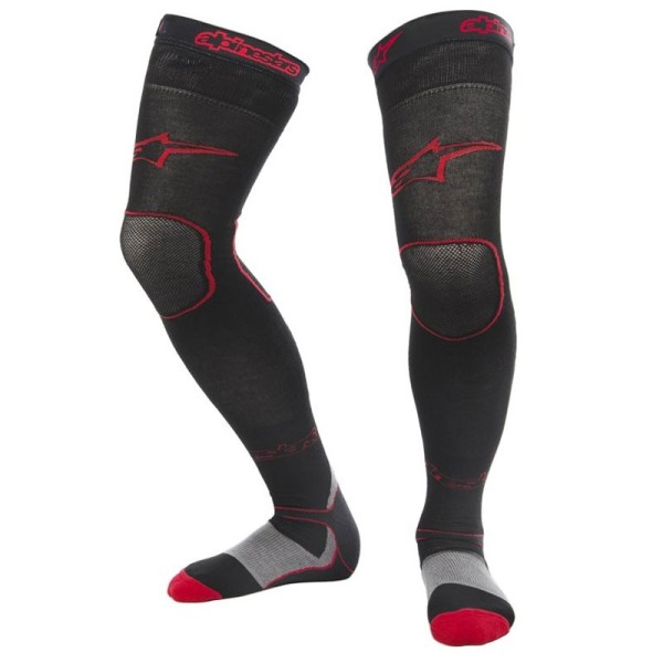 Alpinestars MX Long Socks Strümpfe Beinlinge für Knieschutz schwarz/rot 