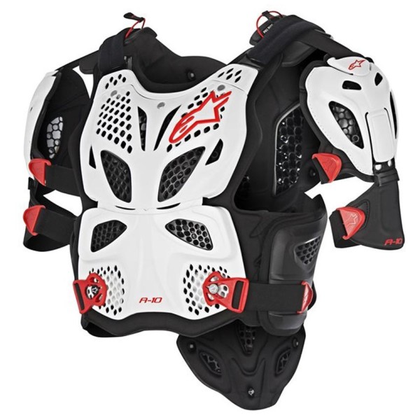 Chest Roost Protective Motocross Alpinestars A-10 White