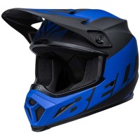 black and blue motocross helmet